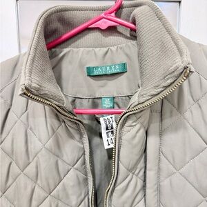 Lauren Ralph Lauren Women’s Quilted Vest in Army Green SZ SM EUC